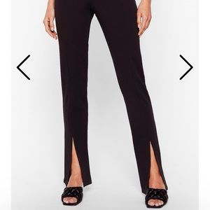 Nasty Gal | Black split hem pants